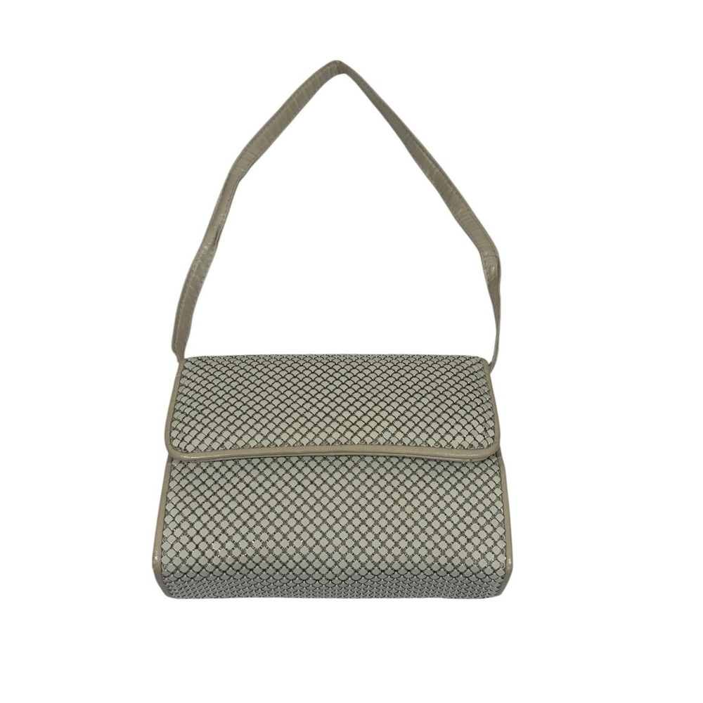 Whiting & Davis International Taupe Mesh Handbag Purse